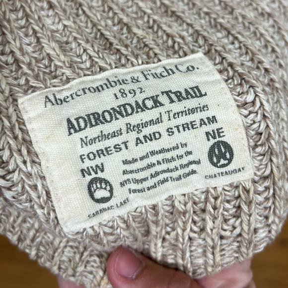 NWT Vintage Abercrombie and finch grandpa button up Tan sweater vest - Picture 5 of 12